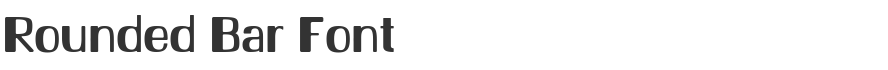 Rounded Bar Font
