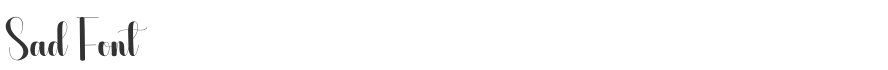 Sad Font