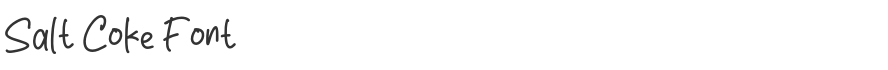 Salt Coke Font