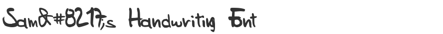 Sam’s Handwriting Font