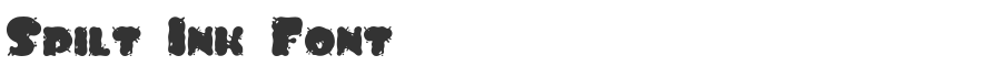 Spilt Ink Font