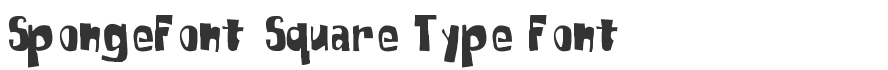 SpongeFont Square Type Font