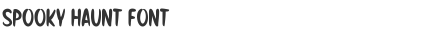 Spooky Haunt Font