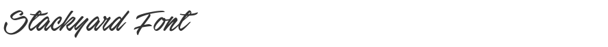Stackyard Font