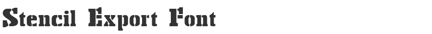 Stencil Export Font