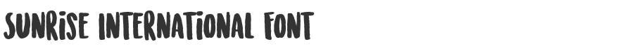 Sunrise International Font