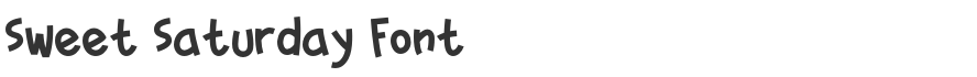Sweet Saturday Font