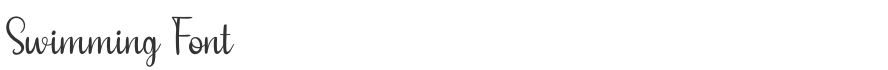 Swimming Font