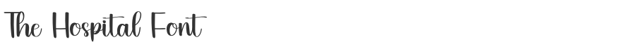 The Hospital Font