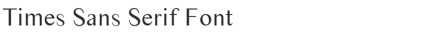 Times Sans Serif Font