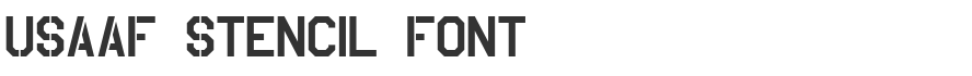 USAAF Stencil Font