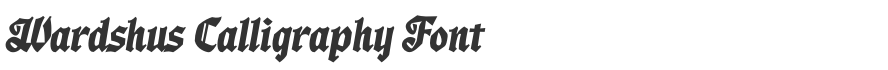 Wardshus Calligraphy Font