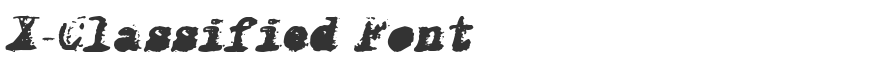 X-Classified Font