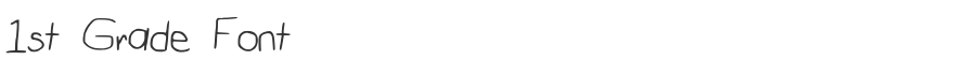 1st Grade Font