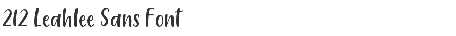 212 Leahlee Sans Font