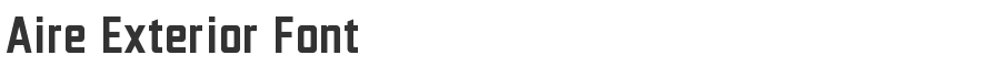 Aire Exterior Font