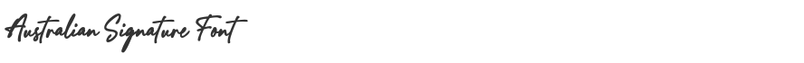 Australian Signature Font