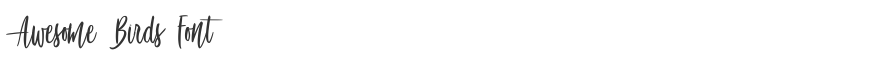 Awesome Birds Font