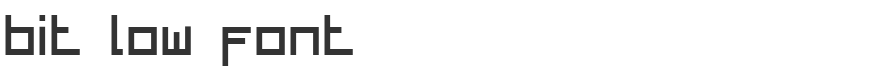Bit Low Font