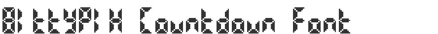 Bittypix Countdown Font