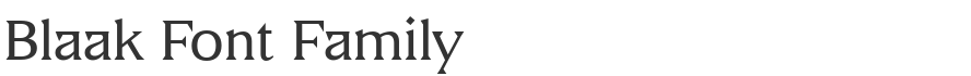 Blaak Font Family
