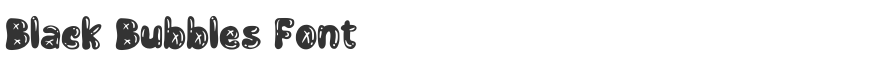 Black Bubbles Font