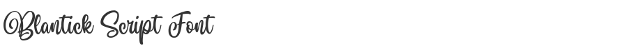 Blantick Script Font