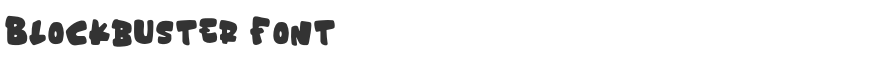Blockbuster Font