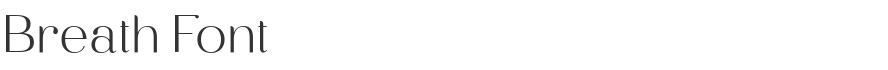 Breath Font