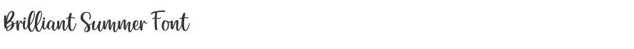 Brilliant Summer Font