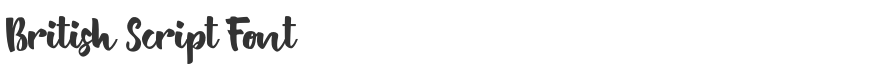 British Script Font