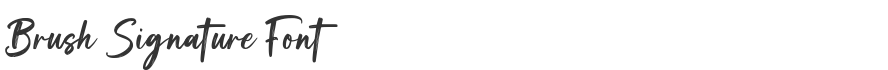 Brush Signature Font