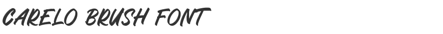 Carelo Brush Font