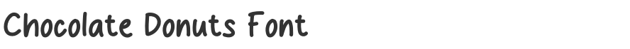 Chocolate Donuts Font
