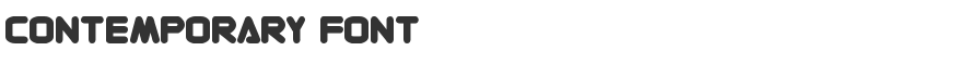 Contemporary Font
