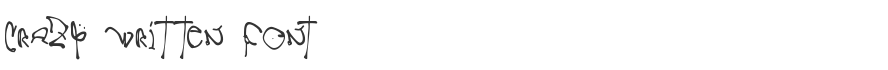 Crazy Written Font