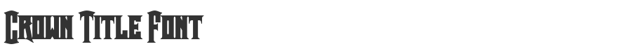 Crown Title Font