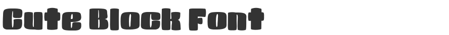 Cute Block Font