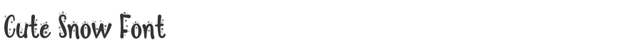 Cute Snow Font