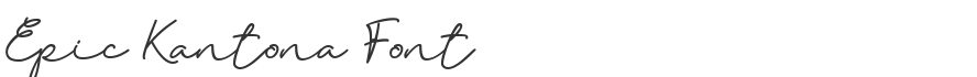 Epic Kantona Font