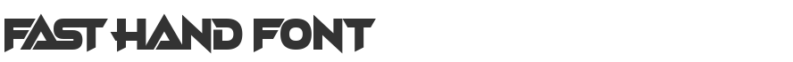 Fast Hand Font