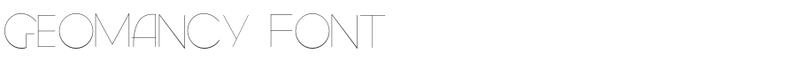 Geomancy Font