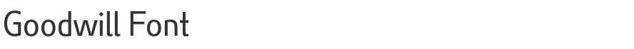 Goodwill Font