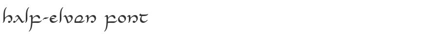 Half-Elven Font