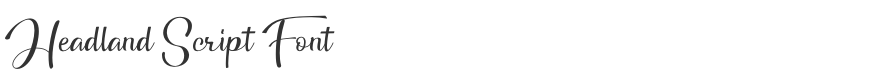 Headland Script Font