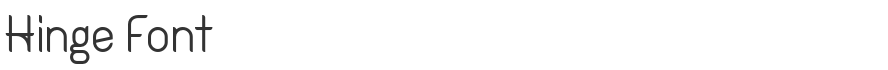 Hinge Font