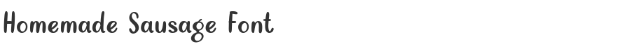 Homemade Sausage Font