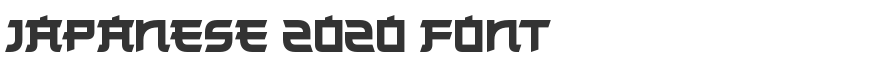 Japanese 2020 Font