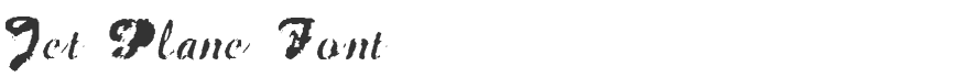 Jet Plane Font