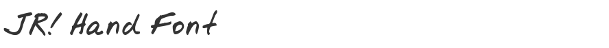 JR! Hand Font